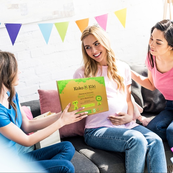 PREMIUM Baby Hooded Towel & Washcloth Navy Blue - Picture 7 of 8